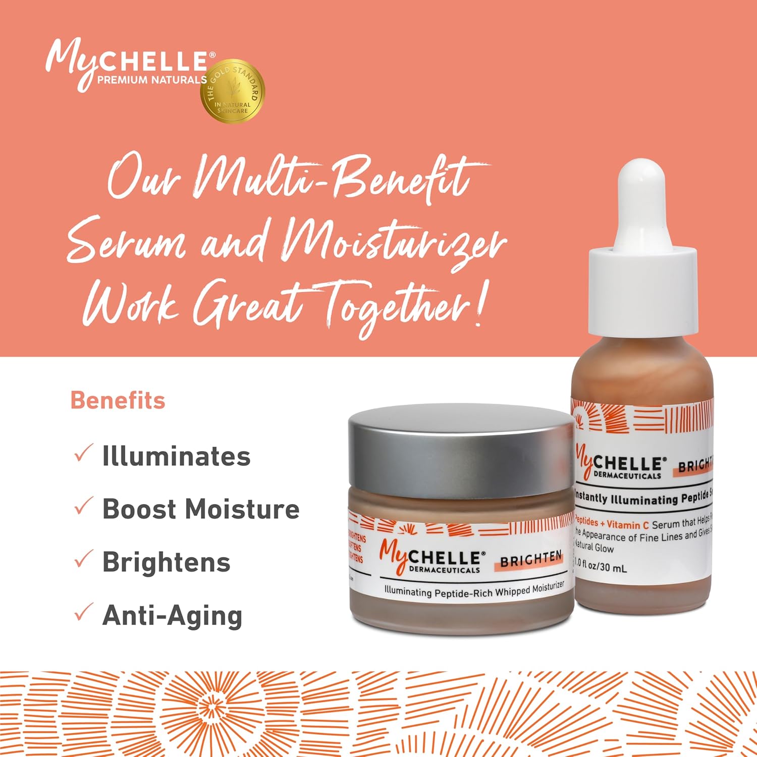 MYCHELLE Illuminating Peptide-Rich Whipped Moisturizer, 1.2 OZ-GlimoraGlow