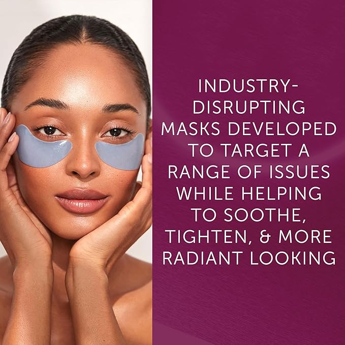 111SKIN Cryo De-Puffing Eye Mask, Hydrating Under Eye Patches for Puffy Eyes & Dark Circles with Seaweed Extract, Vit E & Peptide Complex, Nourishing Formula for Fine Lines & Puffiness, 8 Pairs, Blue-GlimoraGlow