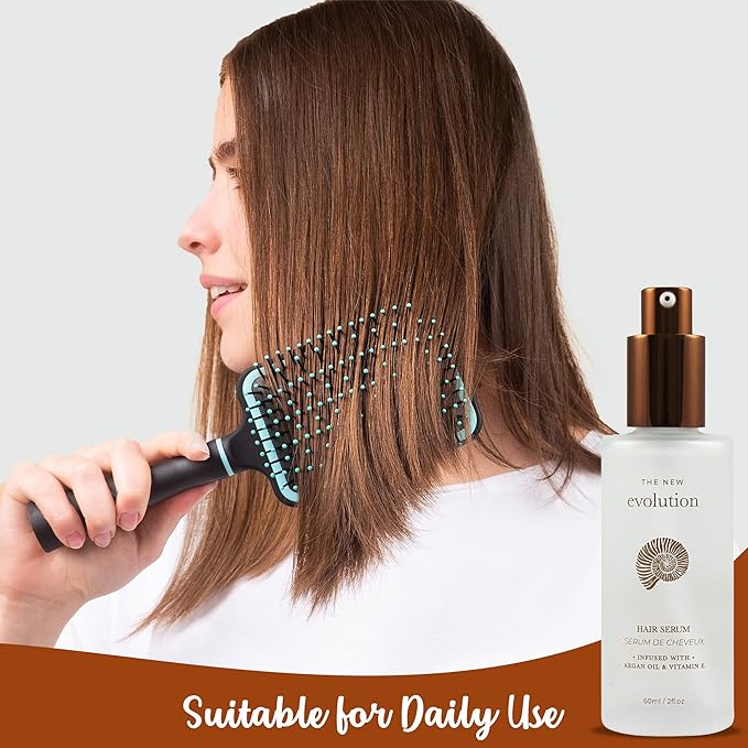 Evolution Argan Oil Serum - Vitamin E Treatment for Softening and Straightening Dry Hair - With Aloe Vera (4 Pack)-GlimoraGlow