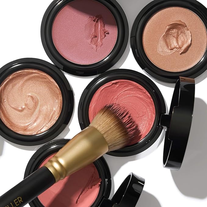 LAURA GELLER NEW YORK The Wonder Brush, Makeup Brush with Wooden Handle, Apply The Wonder Balm, Cream & Liquid Blush, Even Application and Blending-GlimoraGlow