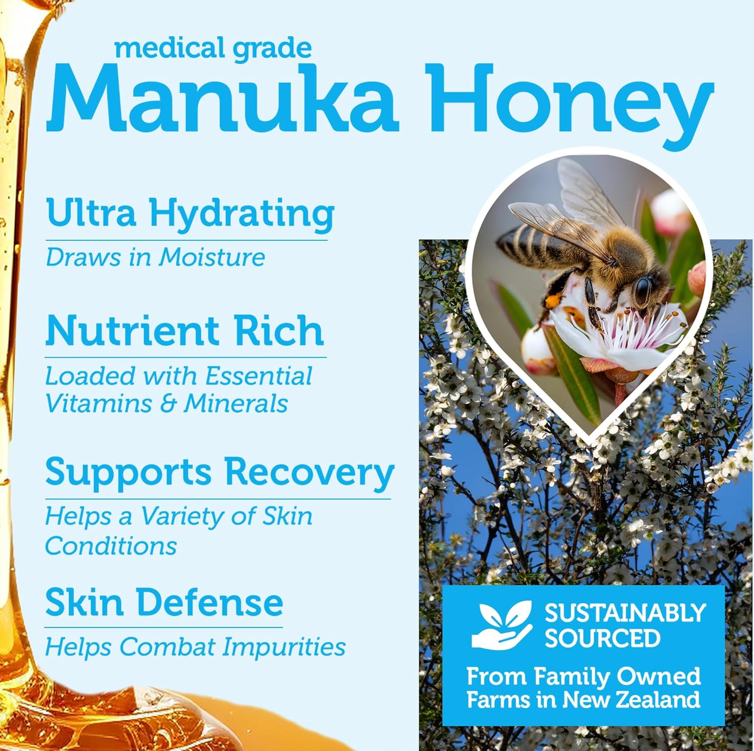 Era Organics Manuka Honey Face Cream - Advanced 12-in-1 Nourishing and Rejuvenating Daily Face Moisturizer for Women and Men - Face Moisturizer for Sensitive Skin - Body Moisturizer for Dry Skin 4 oz-GlimoraGlow