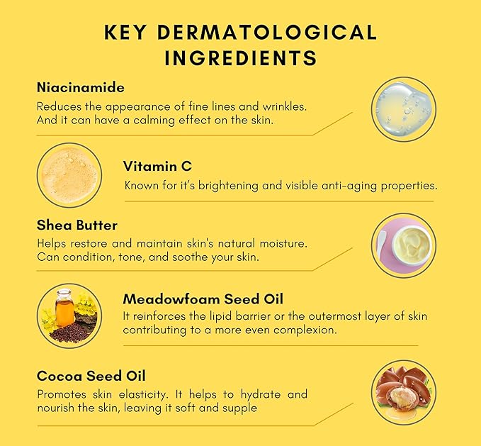 Anti Aging Face Cream with Niacinamide, Vitamin C & E, Peptides | Targets Hyperpigmentation, Wrinkles & Fine Lines | Moisturizing and Brightening Korean Cream 30G-GlimoraGlow