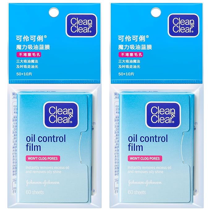 Oil Blotting Sheets From China Replacment for Clean&Clear Oil Absorbing Sheets,2 Pack(total 120sheets) Oil Control Film for Face,High-performance Handy Face Blotting Paper for Oily Skin-GlimoraGlow