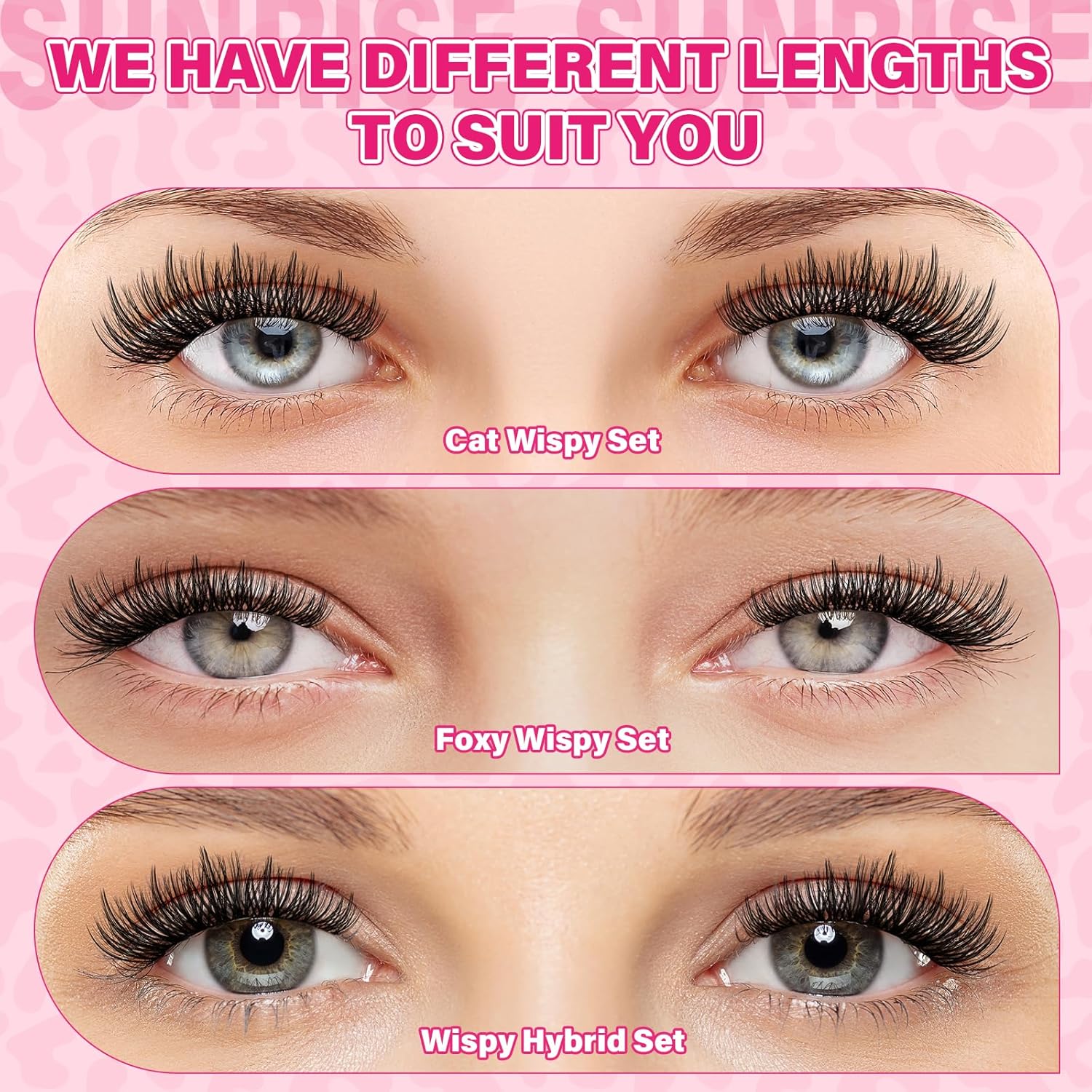 PROLASHBEAUTY Lash Clusters Kit 3D Volume Plushy Eyelash Clusters Kit Ultra Thin Band Soft Clusters Lashes Kit with Waterproof Lash Bond and Seal Remover (Attraction-3D, 8-16mix)-GlimoraGlow