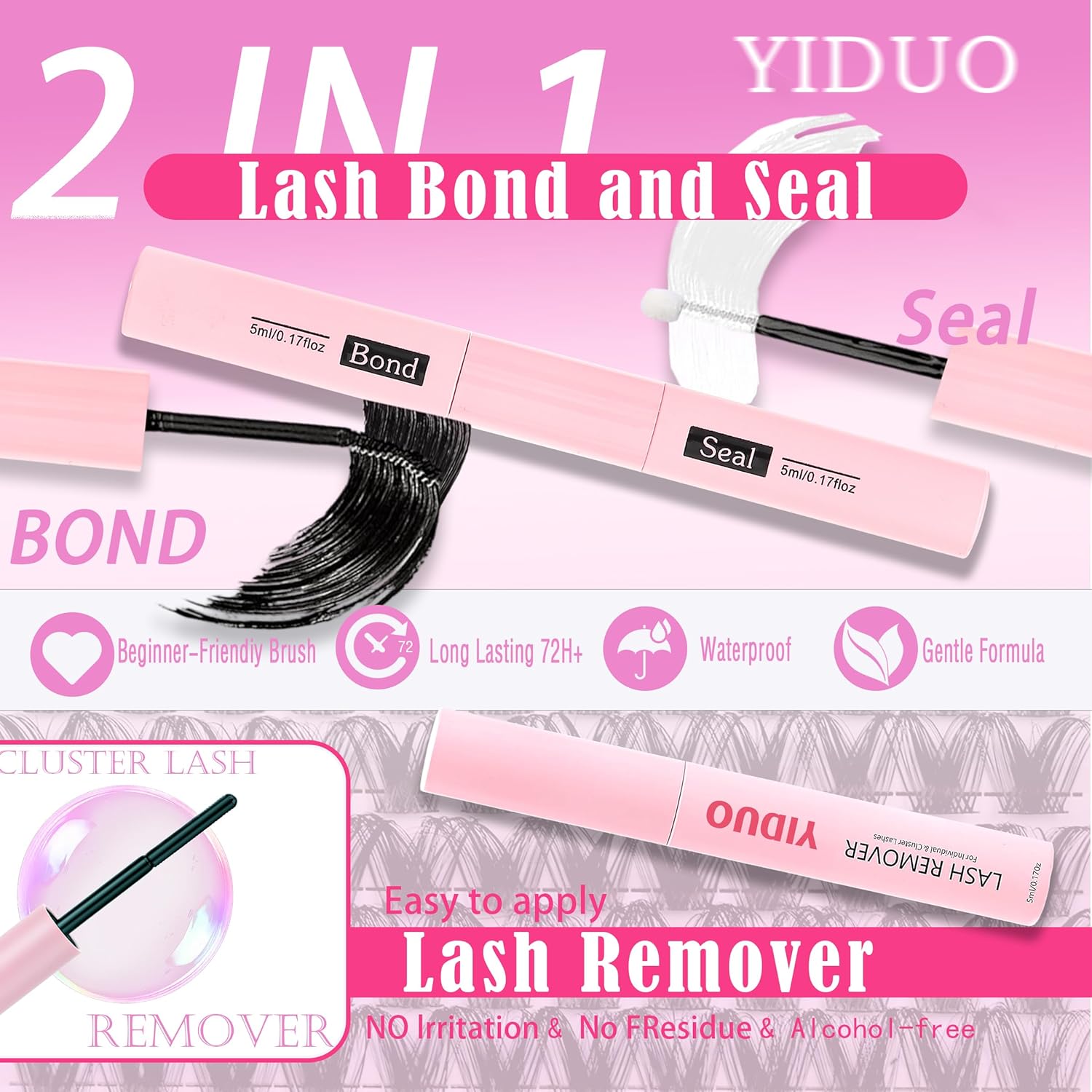 994Pcs Bulk Packs Lashes Clusters Kit Volume False Eyelash Extensions D Curl Wispy Individual Fake Eyelashes, Volume Studio Effect, Wholesale Large Pack with Glue&Seal|Tweezers|Removers|Cleanser-GlimoraGlow