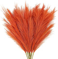 8pcs Orange Pampas Grass Tall, 35" Fluffy Faux Colored Pompas Grass Artificial Orange Pampas Stems Vase Filler Fall Flower Arrangement for Home Wedding Centerpieces Autumn Bohe Decor