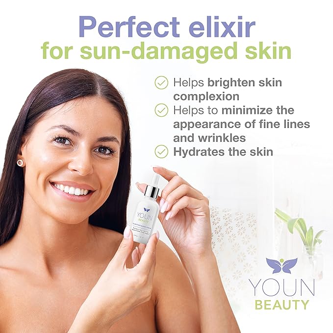 YOUN Beauty 20% Vitamin C Face Serum with Hyaluronic Acid, Ferulic Acid & Vitamin E by Holistic Plastic Surgeon Dr. Anthony Youn | Antioxidant Serum for Face for Skin Hydration, 60 ml-GlimoraGlow