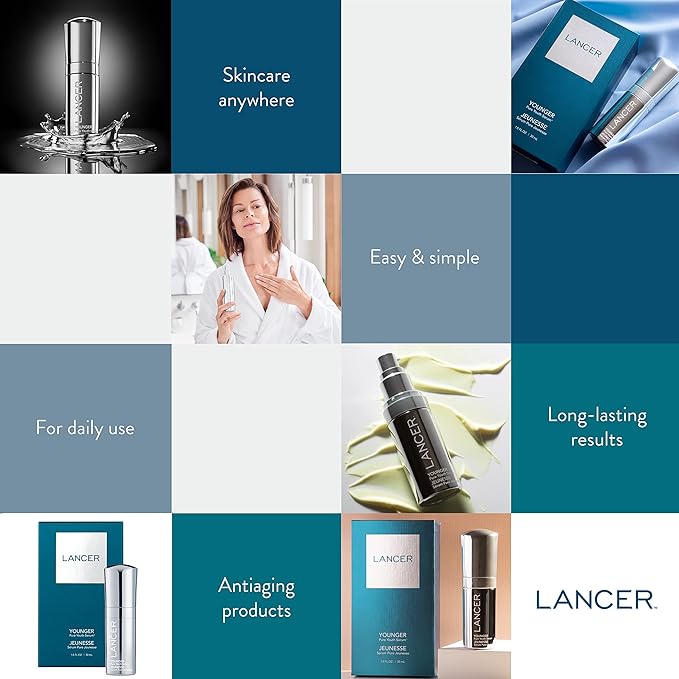 Lancer Skincare Younger Pure Youth Serum, Daily Anti-Aging Serum with Mimixyl, 1 Ounce-GlimoraGlow