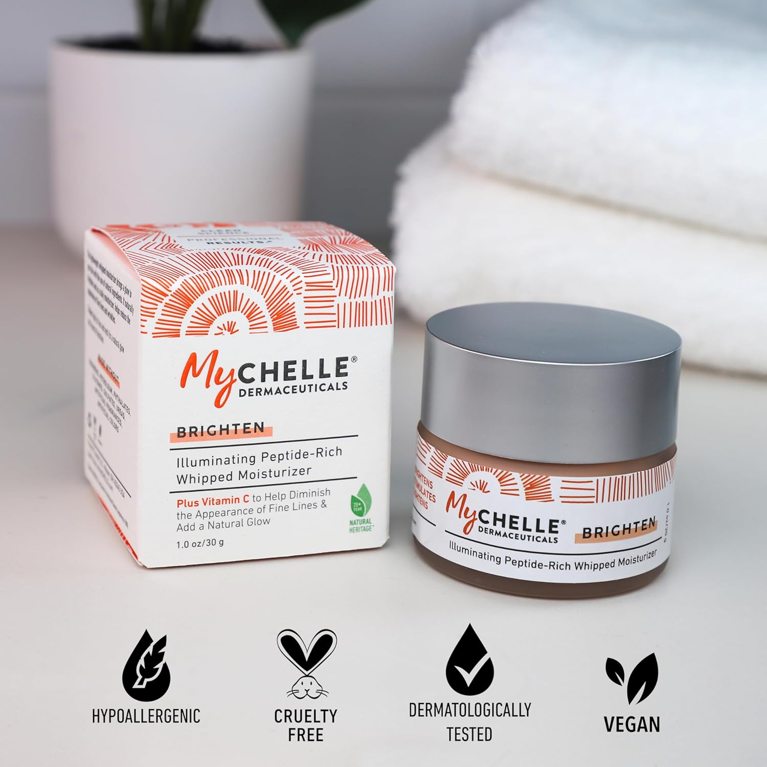 MYCHELLE Illuminating Peptide-Rich Whipped Moisturizer, 1.2 OZ-GlimoraGlow