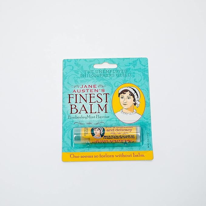 Jane Austen's Finest Balm, Lip Balm Tube, Peppermint Flavored - Cruelty-Free and Made in the USA from Natural and Imported Ingredients-GlimoraGlow