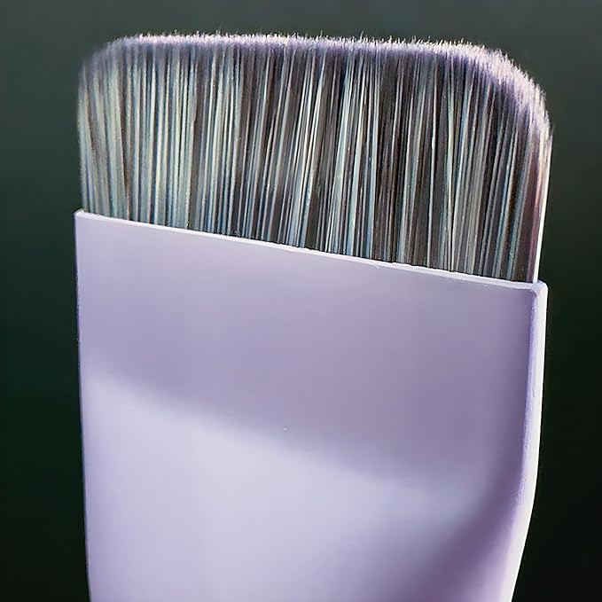 Makeup Brush Set - Flat Foundation Brush, Blender Sponge, Face Spatula, Puff & Heart-Shaped Mixing Palette with Leather Case – Complete Face Makeup Tool Kit for Blending, Foundation & Application-GlimoraGlow