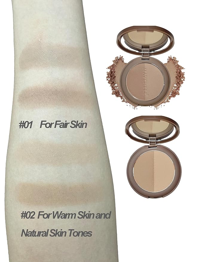 2 in 1 Contour Palette Face Sculpting Grey Contour Powder Palette Face Bronzer Makeup Contouring Palette with Mirror - Highly Pigmented Contour Shadow For Light Skin tone-GlimoraGlow