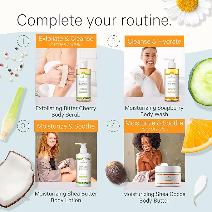 Tree to Tub Shea Body Butter for Dry, Extremely Dry, Sensitive Skin - Moisturizing Body Cream for Women & Men, Hydrating Body Lotion Moisturizer w/Vitamin C, Organic Cocoa, All Natural Citrus Scent-GlimoraGlow