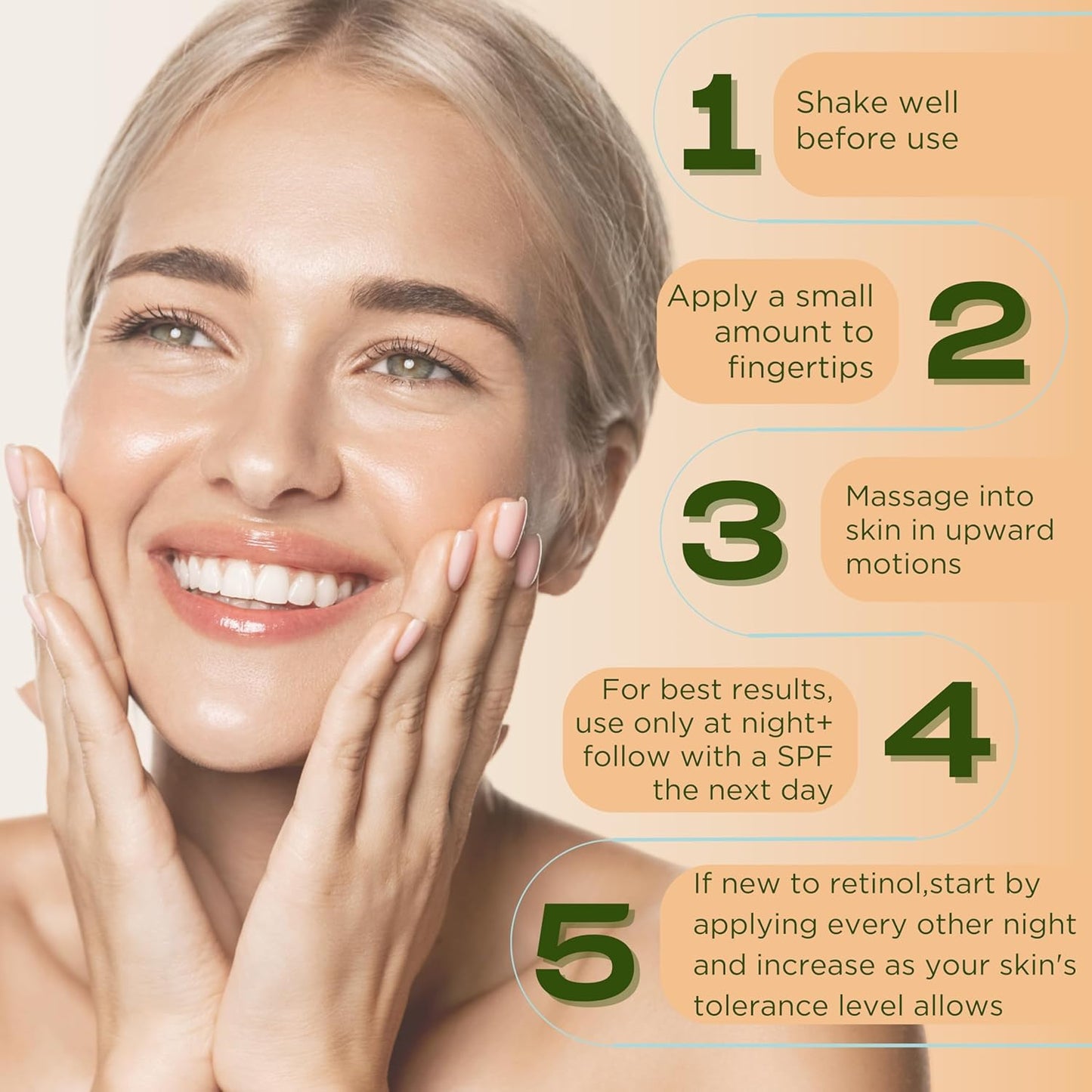 InstaNatural Retinol Serum for Face with Niacinamide, Vitamin C, and Hyaluronic Acid, Anti Aging for Firmer Skin, Lines & Wrinkles & Brightening Serum-GlimoraGlow