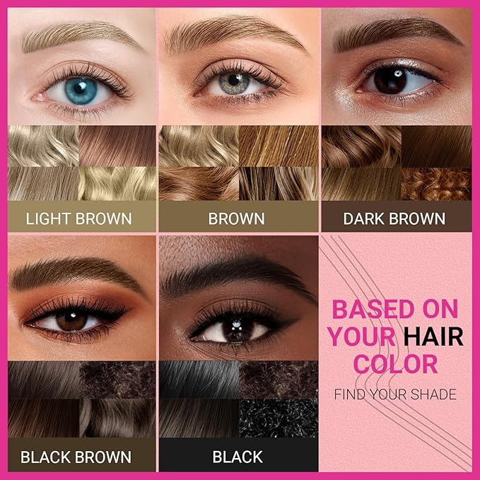 iMethod Microblading Eyebrow Pen - Eyebrow Pencil Magical 2-in-1 Dual-Ended Eye Brow Pencils for Women with 4-Fork-Tip & Ultra Precise Brush-Tip Create Natural Hair-Like Brows, Last All-Day, Black-GlimoraGlow