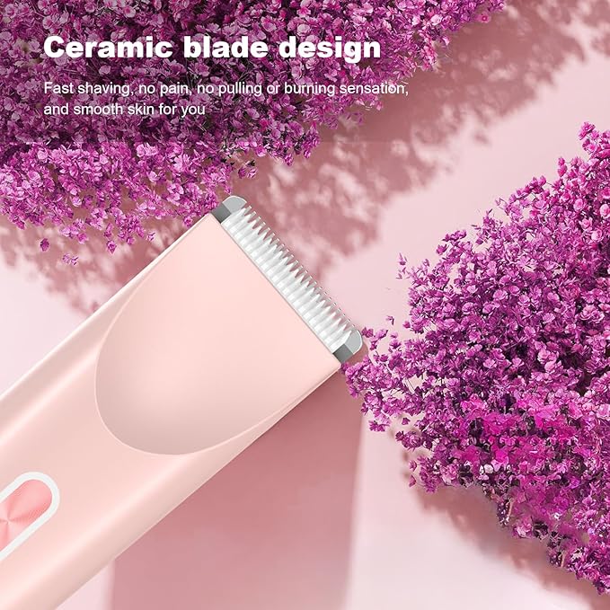 2025 New Bikini Trimmer for Women,Dermave Bikini Shaver,2-in-1 Electric Razors for Women(Pink)-GlimoraGlow