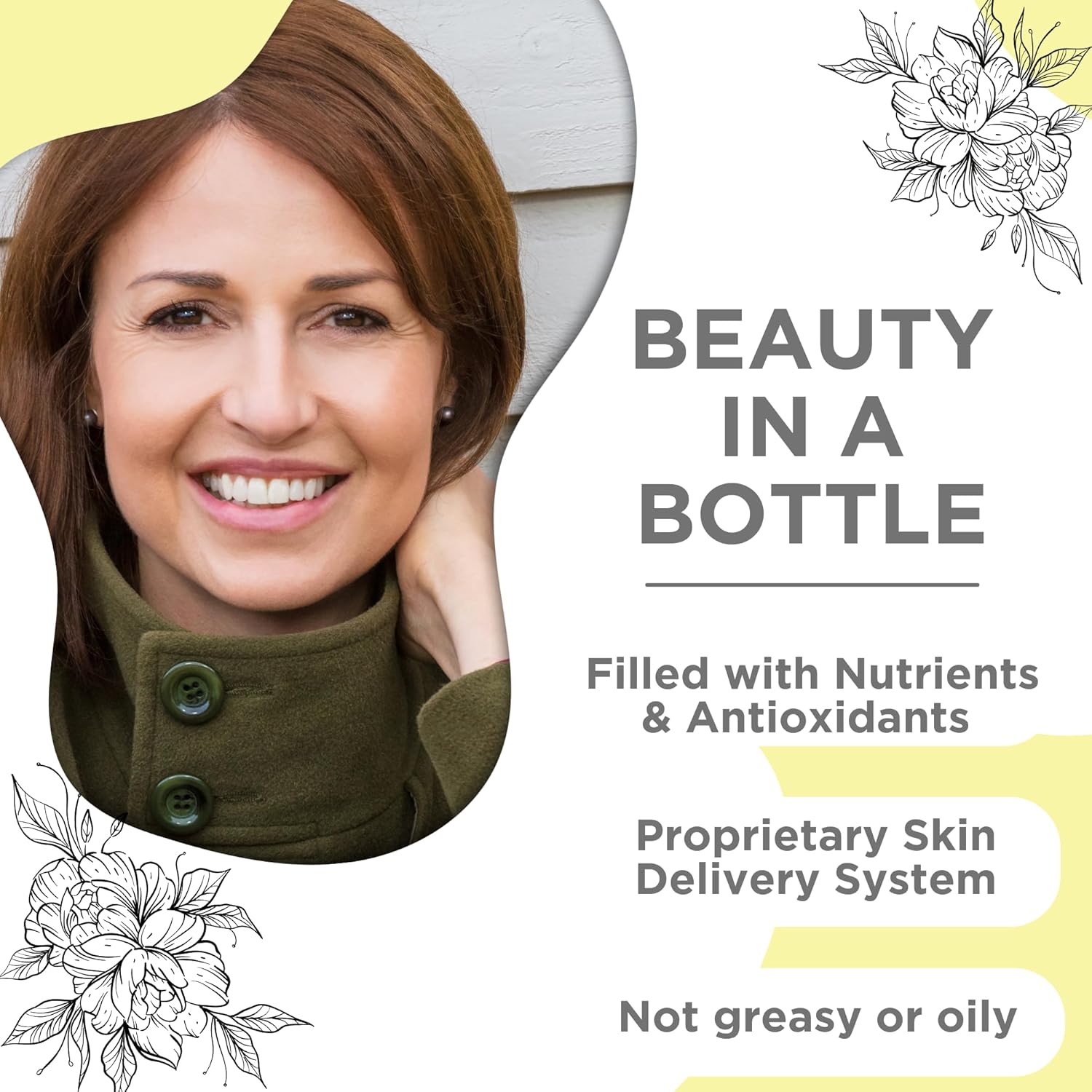 Skin Nation Renew Face Cream, Hydrating Moisturizer with Peptides, Hyaluronic Acid & Green Tea, Lightweight Plant-Based Cream for Smooth, Radiant Skin, 1.69 fl oz-GlimoraGlow