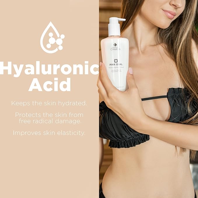 Pink Opal Moisturizing Body Lotion with Coconut Butter and Hyaluronic Acid, 8.5 fl. oz.-GlimoraGlow