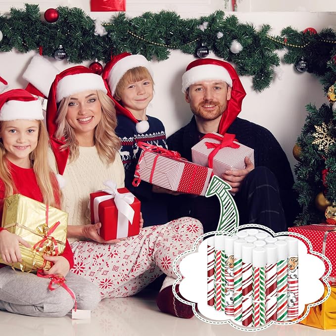 24 Pcs Bible verse Lip Balm Moisturizing 0.07 oz Lip Care Product Bulk Christian Gift with Inspirational Scripture for Women Faith Religious Happy Moment Praise Friend Teacher Worker Employee-GlimoraGlow