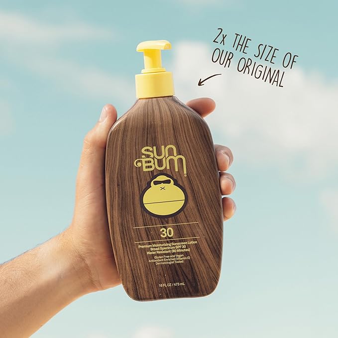 Sun Bum Original SPF 30 Sunscreen Body Lotion - Broad Spectrum Moisturizing Sunscreen with Vitamin E - Hawaii 104 Act Compliant (Made Without Octinoxate & Oxybenzone) - 16 oz-GlimoraGlow