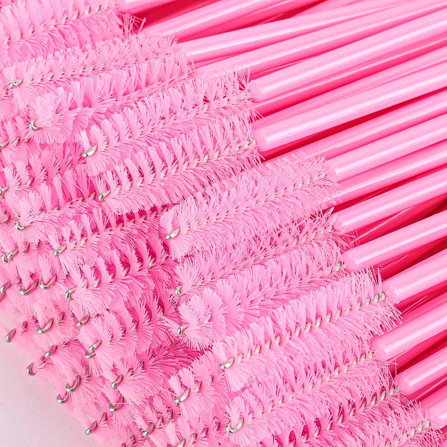 1000 Disposable Mascara Wands Eyelash Brushes Spoolies for Eyebrow Eye Lash Extension Pink-GlimoraGlow