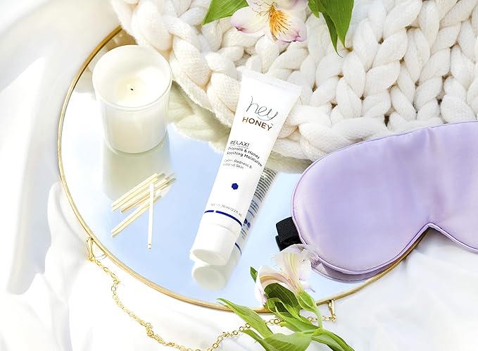 Hey Honey Skincare Relax, Instant Rosacea Treatment & Face Redness Relief - Dermatologically Tested Calming Moisturizer for Sensitive Skin Oil- Free with Honey & Propolis Anti-Aging Benefits | 2.2 Oz-GlimoraGlow