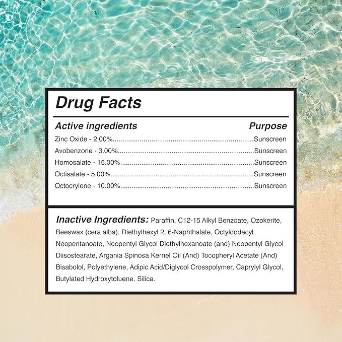 Surface Mineral Face Sunscreen Stick, Dry Touch SPF 50, Broad Spectrum UVA UVB Sun Protection for Kids and Adults, Travel Friendly, Water Resistant for 80 Minutes, Fragrance Free, 0.5oz-GlimoraGlow