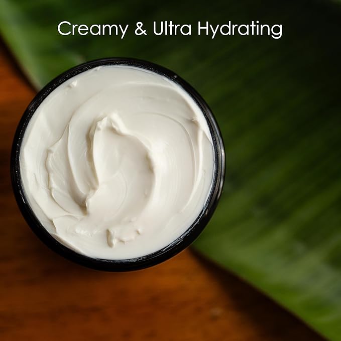 Unscented Body Butter for Dry Skin | with Raw Shea Butter and Jojoba Oil | Deep Moisturizer Safe for Sensitive Skin, Non Greasy, Fragrance Free | 8 oz-GlimoraGlow