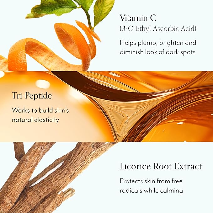 Bliss Vitamin C + Tri-Peptide Bright Idea Serum – 15% Brightening + Barrier Boost Complex for Radiant, Firm Skin – Anti-Aging Face Serum Boosts Collagen & Elasticity - 1 fl oz-GlimoraGlow