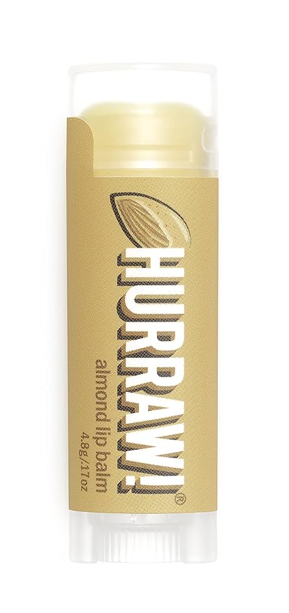Hurraw! Almond Lip Balm: Organic, Certified Vegan, Cruelty and Gluten Free. Non-GMO, 100% Natural Ingredients. Bee, Shea, Soy and Palm Free. Made in USA-GlimoraGlow