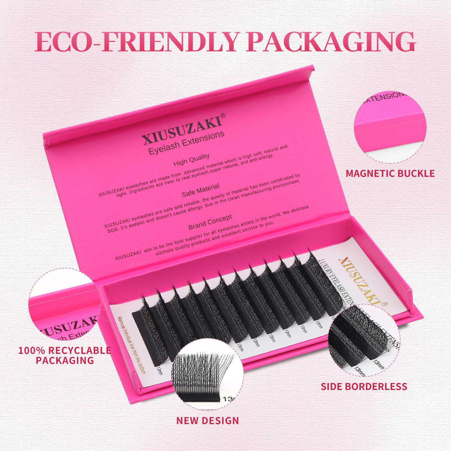 Lash Extensions Three Core Tips 3D Eyelash Extensions W Shape 0.07mm Thickness C Curl 15mm Premade Fans Easy Fan Volume Lashes Matte Black Crisscross(W-3D-Three Core-0.07-C,15mm)-GlimoraGlow