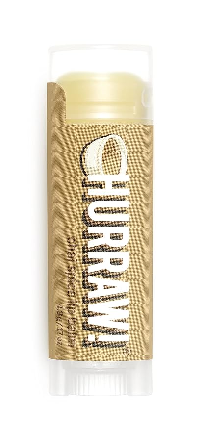 Hurraw! Chai Spice Lip Balm: Organic, Certified Vegan, Cruelty and Gluten Free. Non-GMO, 100% Natural Ingredients. Bee, Shea, Soy and Palm Free. Made in USA-GlimoraGlow