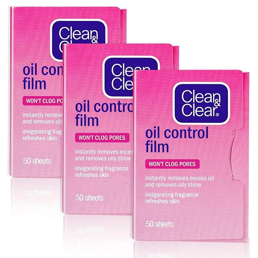 Oil Control Film Replacment for Clean & Clear Oil-absorbing Sheets,3 Pack (Grapefruit Fragrance) Oil Blotting Sheets For Face,Makeup Friendly High-performance Handy Face Blotting Paper for Oily Skin-GlimoraGlow