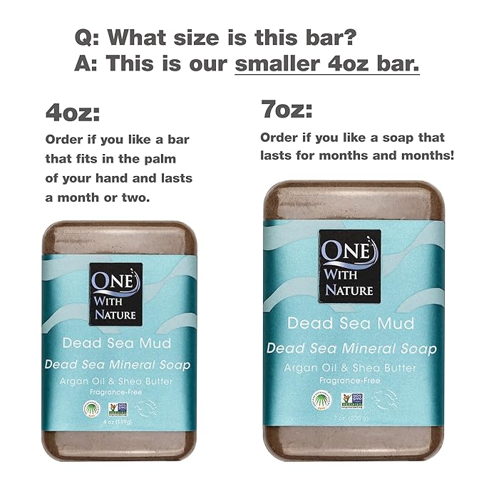 One With Nature Dead Sea Mud Soap 4oz 3-Pack – Purifying and Exfoliating Soap Bar with Dead Sea Salt Minerals for Face & Body, for Men & Women-GlimoraGlow