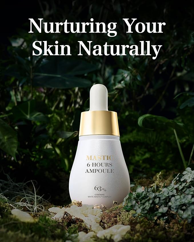 MASTINA Mastic Ampoule Serum Dropper Type (0.5fl oz, Pack of 2) White Mastic Complex 63%, Tranexamic Acid 2%, Niacinamide 5% - Face Serum for Firming, Hydrating, Radiant Glass Skin. Korean Skin Care-GlimoraGlow