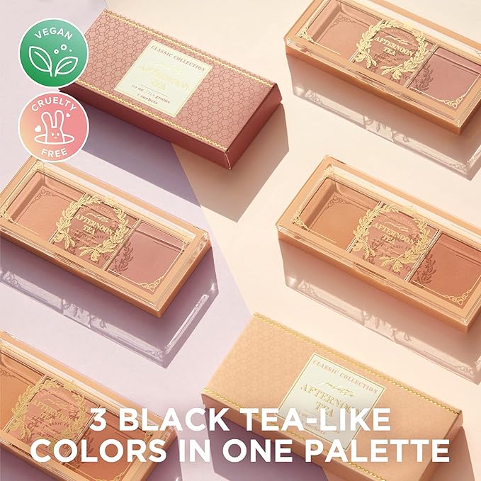 I'm Meme Palette - Afternoon Tea Blusher | Fruit Flavor for Cheek, Soft Pink, Peach, Lavender, 3 Shades Palette, Matte Powder Blush for Face & Cheeks, For All Skin Tones, 0.4oz-GlimoraGlow