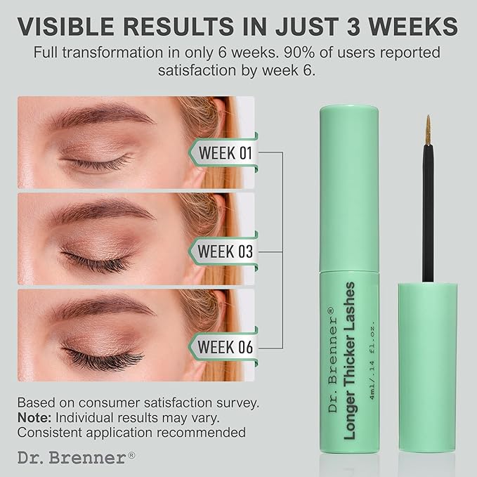 Eyelash enhancing serum with peptides for thicker, longer and fuller lashes-GlimoraGlow