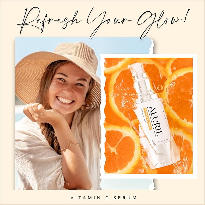 Vitamin C Serum – Hydrating Skincare Formula, Smooths Appearance of Fine Lines, Improves Skin Tone & Texture for a Fresher Look, Supports Radiant Complexion, Suitable for All Skin Types,1 fl oz-GlimoraGlow