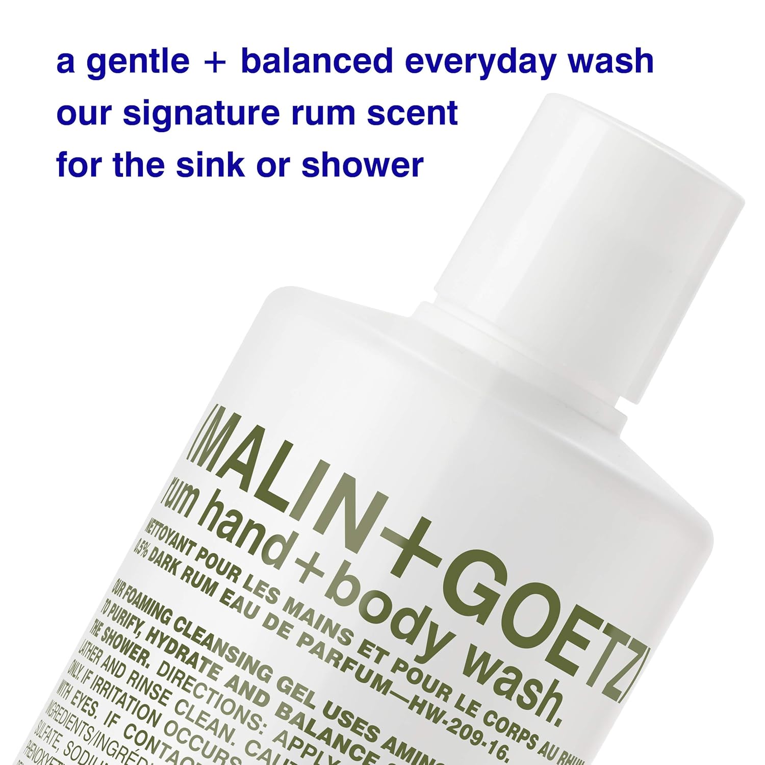 Malin + Goetz Rum Hand & Body Wash, 16 Fl. Oz. – Men & Women Natural Body Wash For All Skin Types, Foaming Hydrating Cleansing Gel, Cruelty-Free & Vegan-GlimoraGlow