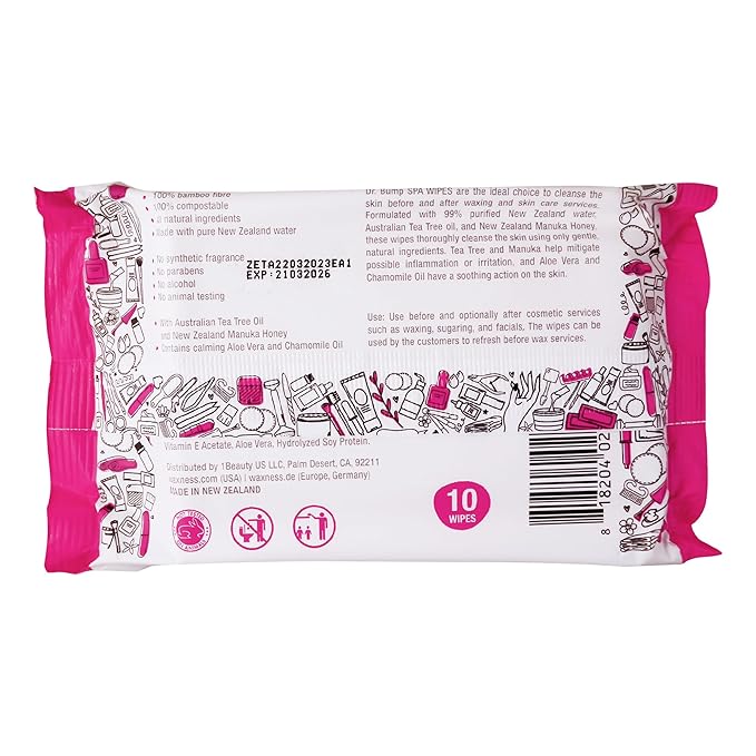 Intimate Care Natural Spa Wipes with Tea Tree and Manuka Honey 10 pcs-GlimoraGlow