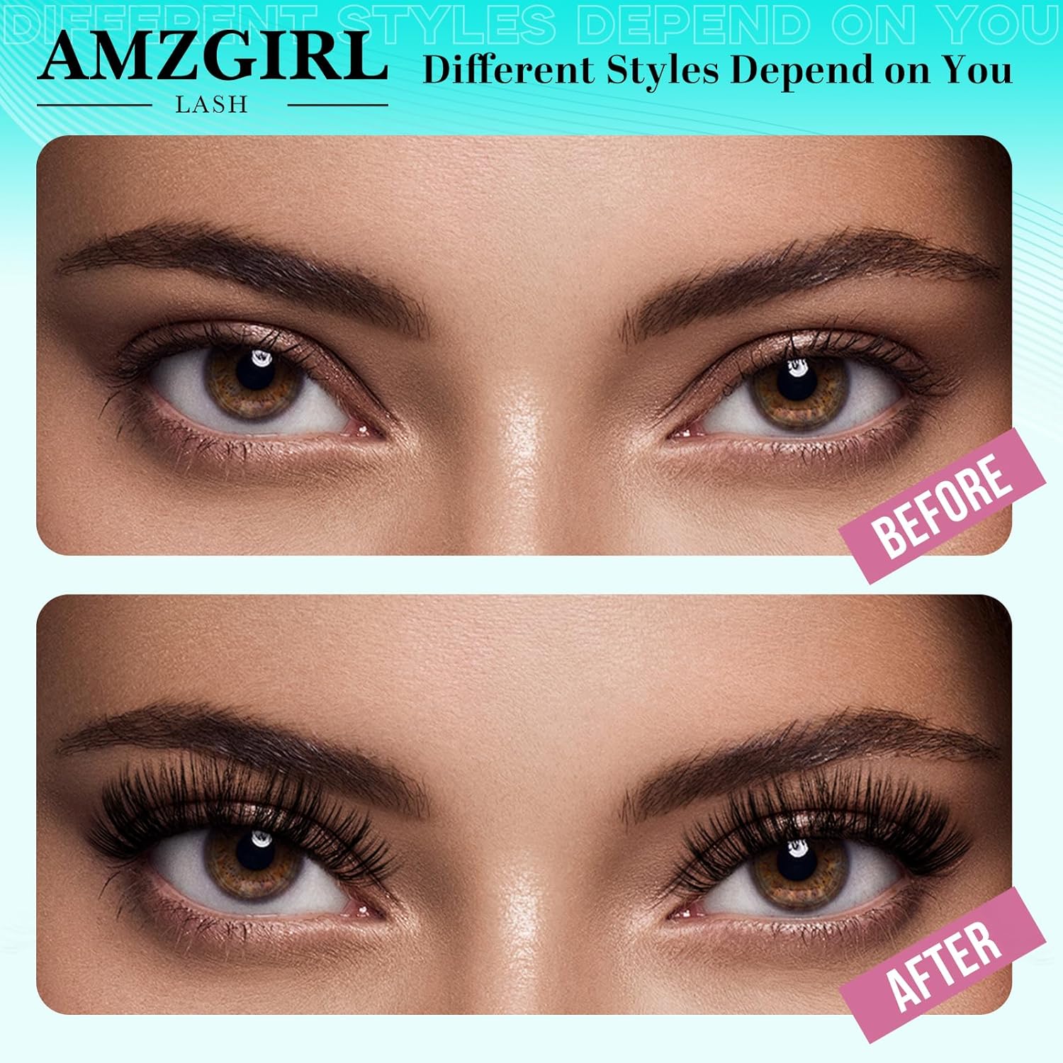 Lash Clusters Kit 200PCS 50D Eyelash Extension Kit D Curl Wispy Eyelash Clusters DIY Natural Individual Lashes Kits Lashes Extensions Kit with Lash Bond and Remover Eyelash Tweezer at Home（White Bond）-GlimoraGlow