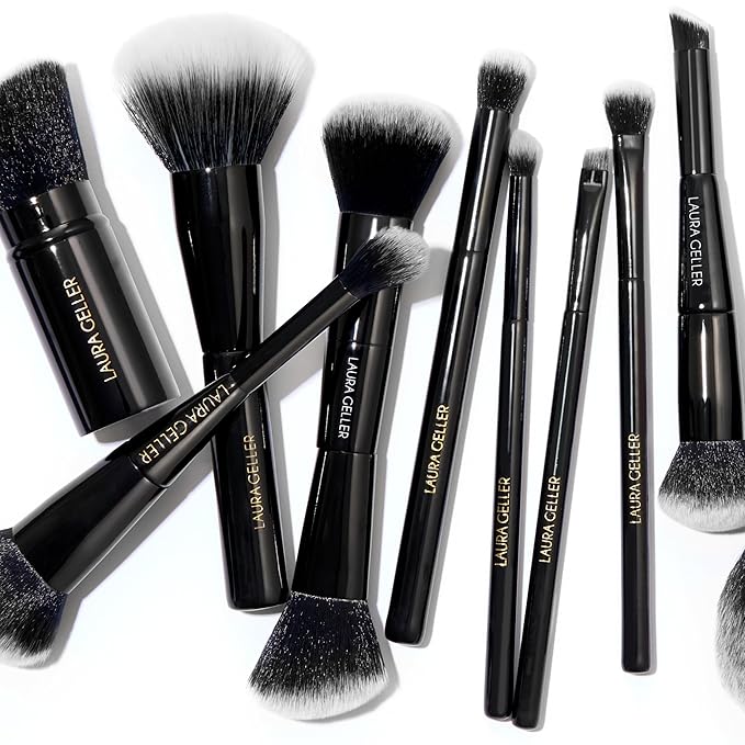 LAURA GELLER NEW YORK Dual-Ended Blush + Bronzer Brush - Blush Bronzer Contour Face Makeup Brush-GlimoraGlow