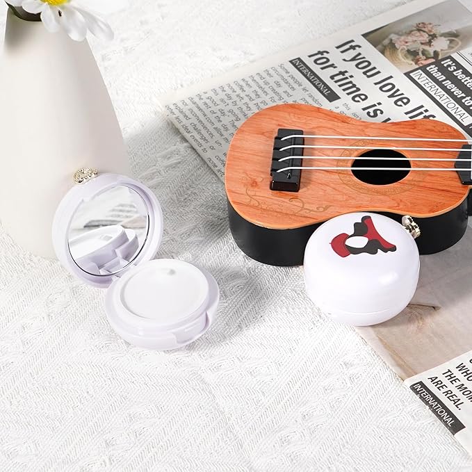 2 Pack Lip Balm Containers,Plastic Portable Empty Lip Balm Container with Mirror and Silicone Lip,Empty Lipstick Dispenser Box for Travel,Home-GlimoraGlow