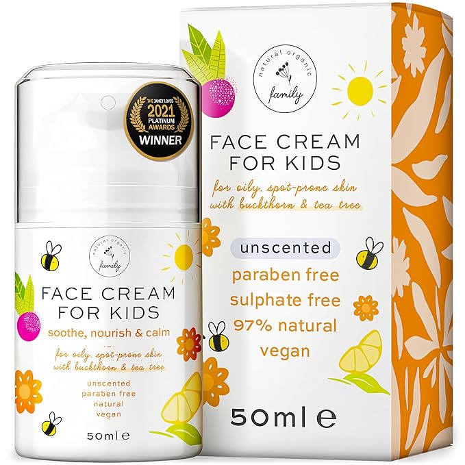 Award-Winning Kids Face Cream - Gentle & Calming Moisturizer with Natural Ingredients for Sensitive & All Skin Types - Fragrance-Free-GlimoraGlow