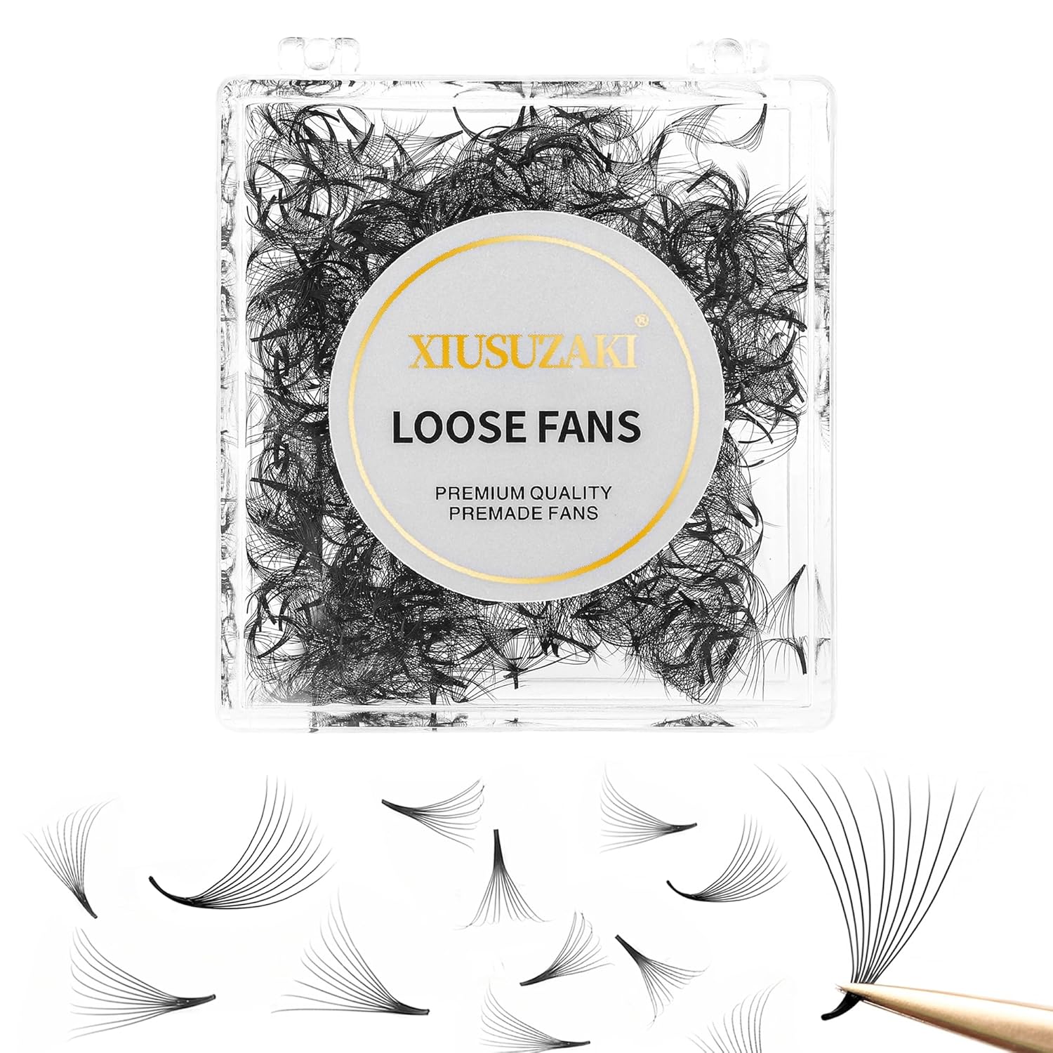 Premade Eyelash Fans - 600 Fans, 10D, 0.07mm Thick, D Curl, 9mm Fluffy, Soft Volume Lash Extensions-GlimoraGlow