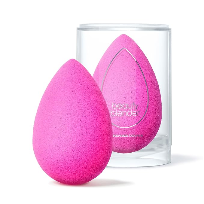 Beautyblender® | Original Pink Beauty Blender Makeup Sponge, Super-Soft Foam Easily Blends Foundations, Powders & Creams, Made in USA, Reusable, Washable, Streak Free Application, Vegan, Cruelty Free-GlimoraGlow