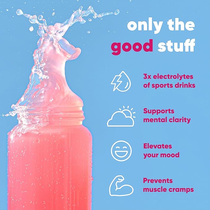 IQMIX Hydration Electrolyte Powder – 4-in-1 Formula for Hydration, Mental Clarity, Mood and Recovery – Sugar-Free Drink Mix, Keto, Magnesium L-Threonate, Lion’s Mane – 20 Count New Raspberry Lemonade-GlimoraGlow