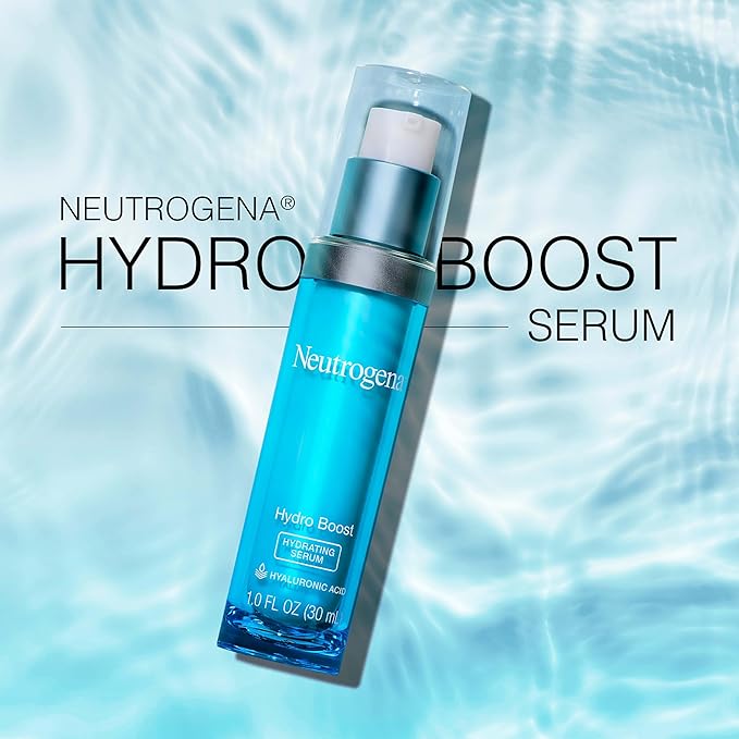 Neutrogena Hydro Boost Hydrating Hyaluronic Acid Serum, Hydrating Face Moisturizer For Dry Skin, Oil-Free Non-Comedogenic Moisturizer, 1 FL OZ-GlimoraGlow