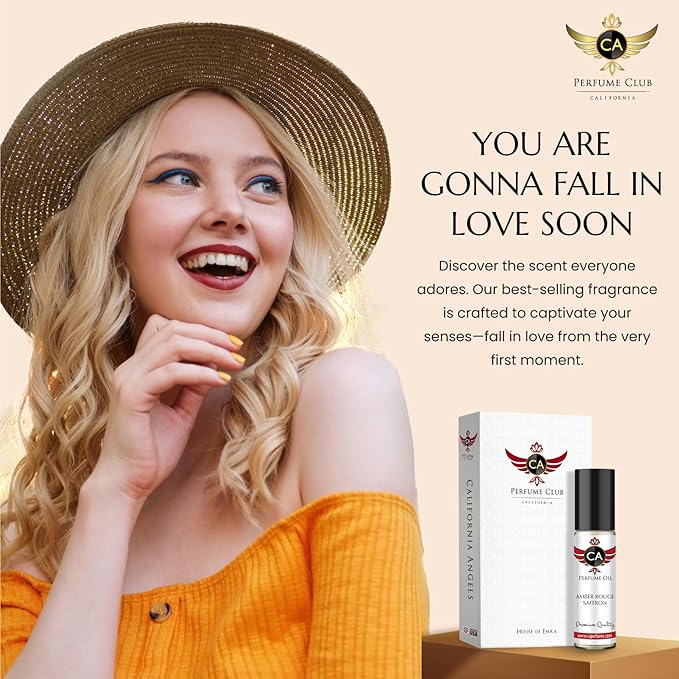 CA Perfume Amber Rouge Saffron Fragrance Body Oil For Women & Men Roll On 0.33fl oz / 10ml-GlimoraGlow