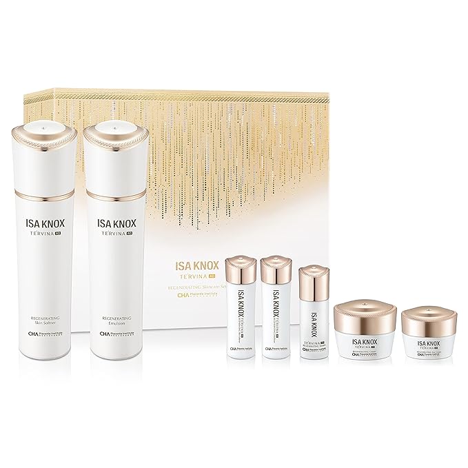 ISA KNOX TE'RVINA AD Regenerating Skincare Set (12.7fl oz) - Hydrating, Nourishing & Firming Toner & Moisturizer Set for Youthful and Radiant Skin, Placenta, Rose Absolute-GlimoraGlow